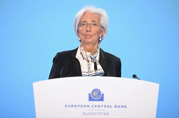 Christine Lagarde, presidenta del BCE, habla durante la rueda de prensa posterior al consejo de gobierno de la entidad, el 7 de marzo de 2024 en la ciudad alemana de Fráncfort